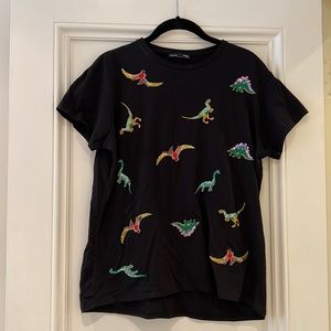 Zara Dinosaur Sequined Tshirt M